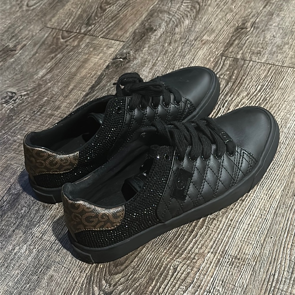 GBG black and brown sparkles sneakers